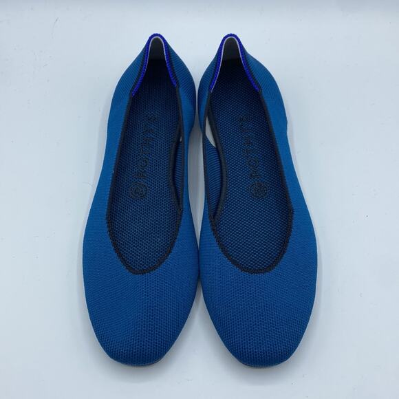 Rothy’s Pacific Blue Square Flats Size 8.5 - Picture 5 of 15